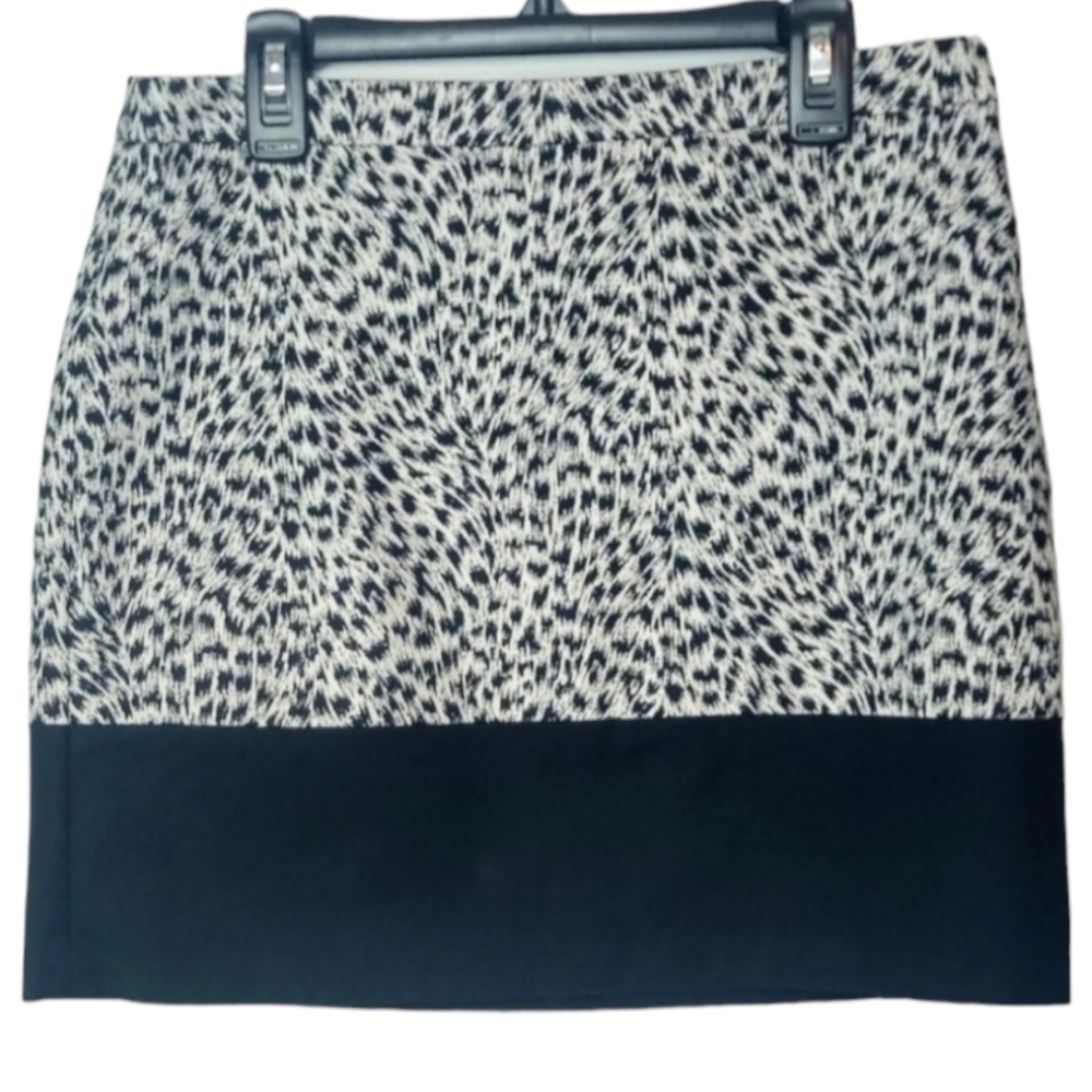 Michael Kors Womens Mini Skirt Size 2 Black and White Zebra Animal Print